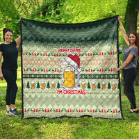 Merry Drunk I'm Christmas Quilt Xmas Holiday Patterns - Wonder Print Shop