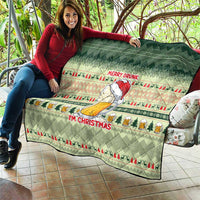 Merry Drunk I'm Christmas Quilt Xmas Holiday Patterns - Wonder Print Shop