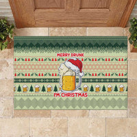 Merry Drunk I'm Christmas Rubber Doormat Xmas Holiday Patterns - Wonder Print Shop
