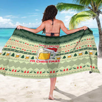 Merry Drunk I'm Christmas Sarong Xmas Holiday Patterns - Wonder Print Shop