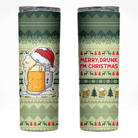 Merry Drunk I'm Christmas Skinny Tumbler Xmas Holiday Patterns - Wonder Print Shop