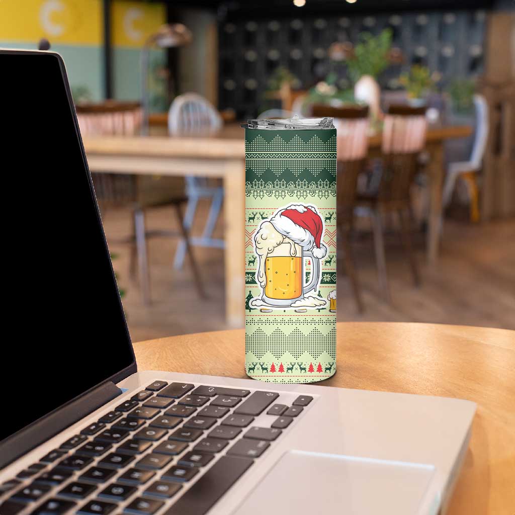 Merry Drunk I'm Christmas Skinny Tumbler Xmas Holiday Patterns - Wonder Print Shop