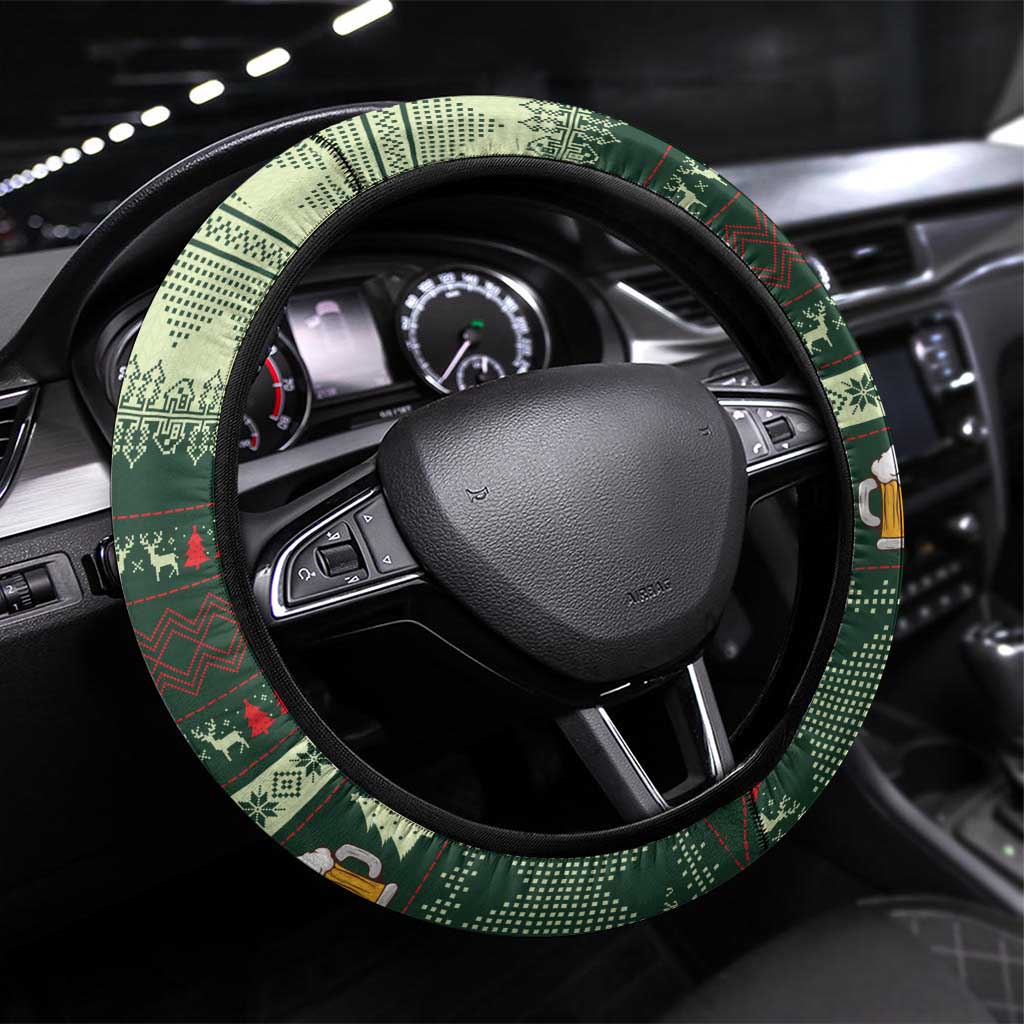 Merry Drunk I'm Christmas Steering Wheel Cover Xmas Holiday Patterns - Wonder Print Shop