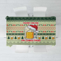 Merry Drunk I'm Christmas Tablecloth Xmas Holiday Patterns - Wonder Print Shop