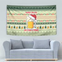 Merry Drunk I'm Christmas Tapestry Xmas Holiday Patterns - Wonder Print Shop