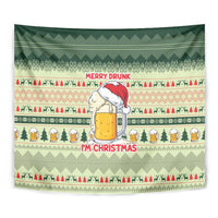 Merry Drunk I'm Christmas Tapestry Xmas Holiday Patterns - Wonder Print Shop