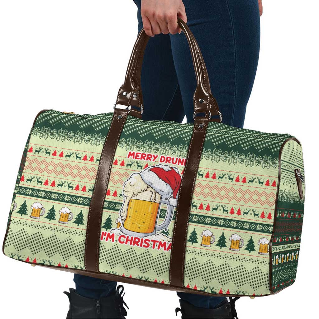 Merry Drunk I'm Christmas Travel Bag Xmas Holiday Patterns - Wonder Print Shop