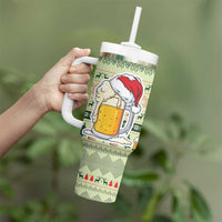 Merry Drunk I'm Christmas Tumbler With Handle Xmas Holiday Patterns - Wonder Print Shop