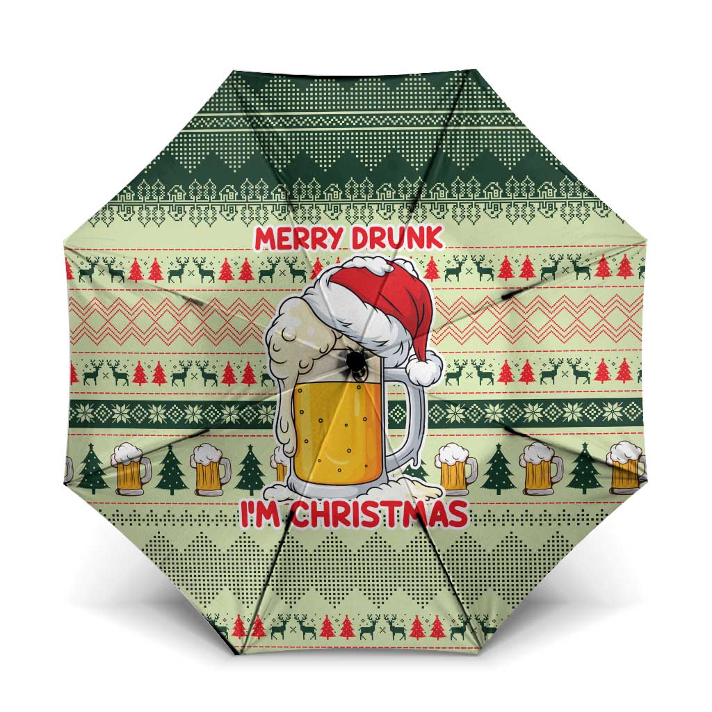 Merry Drunk I'm Christmas Umbrella Xmas Holiday Patterns - Wonder Print Shop