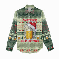 Merry Drunk I'm Christmas Women Casual Shirt Xmas Holiday Patterns - Wonder Print Shop