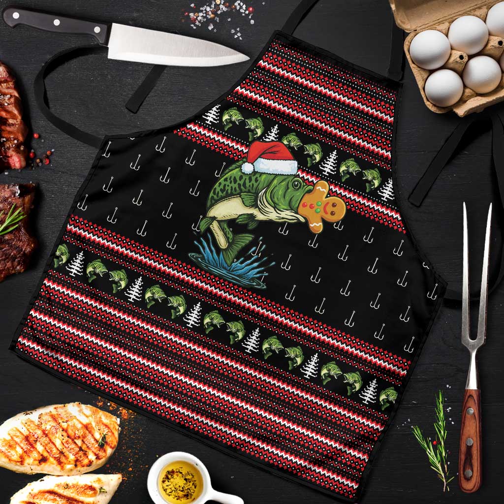 Merry Fishmas Christmas Apron Xmas Holiday Patterns - Wonder Print Shop