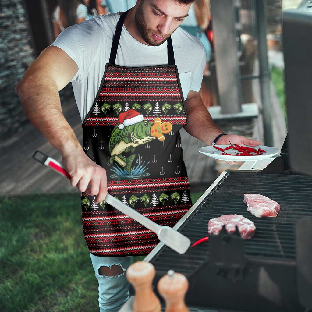 Merry Fishmas Christmas Apron Xmas Holiday Patterns - Wonder Print Shop