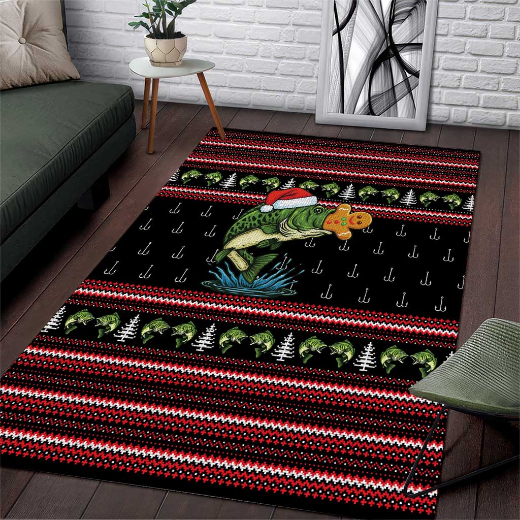 Merry Fishmas Christmas Area Rug Xmas Holiday Patterns - Wonder Print Shop