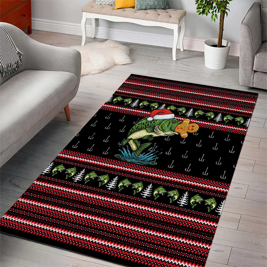 Merry Fishmas Christmas Area Rug Xmas Holiday Patterns - Wonder Print Shop