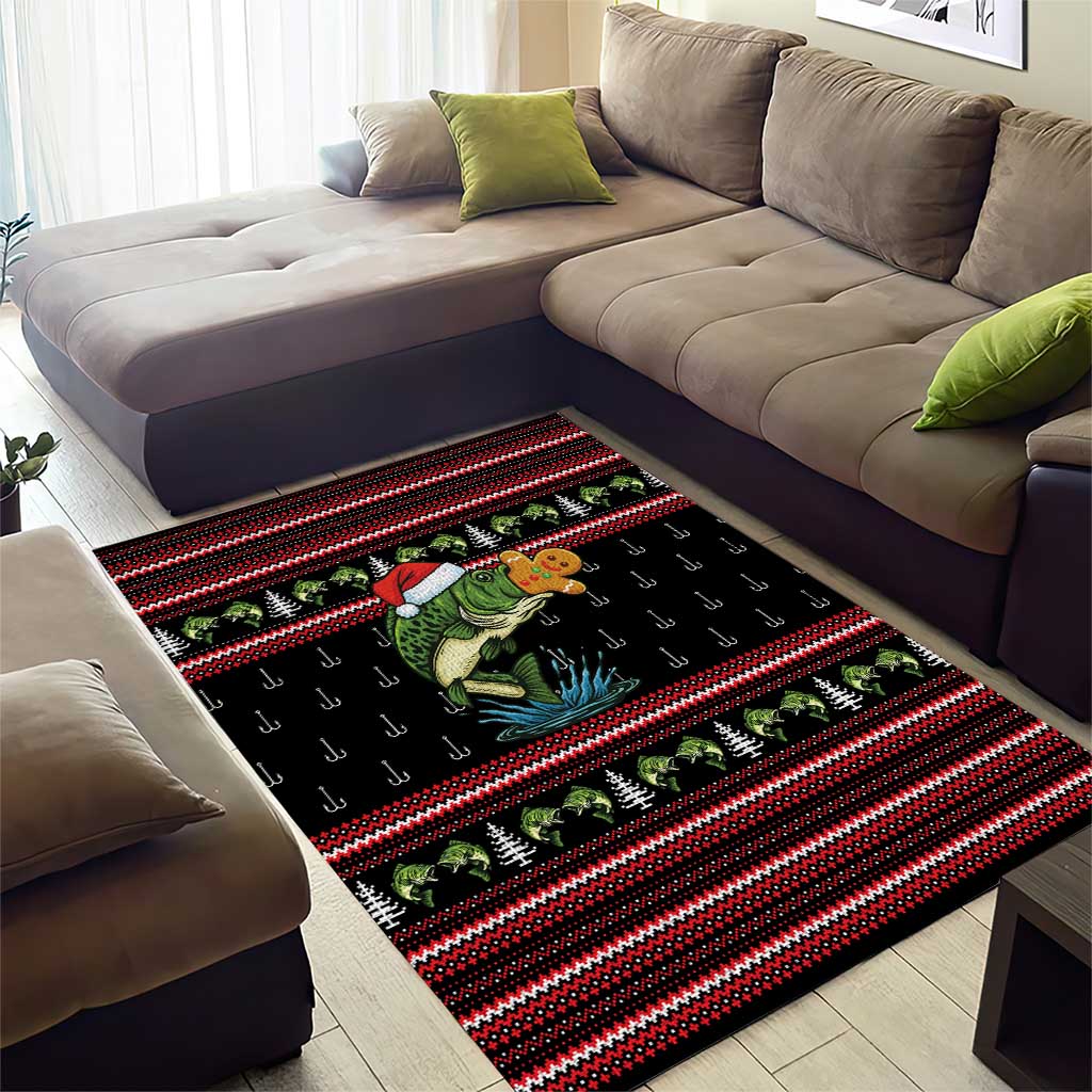 Merry Fishmas Christmas Area Rug Xmas Holiday Patterns - Wonder Print Shop