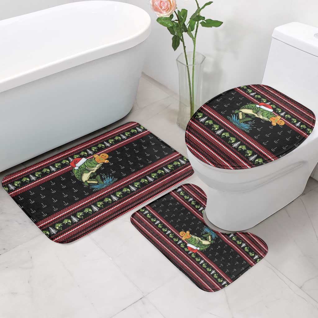 Merry Fishmas Christmas Bathroom Set Xmas Holiday Patterns - Wonder Print Shop