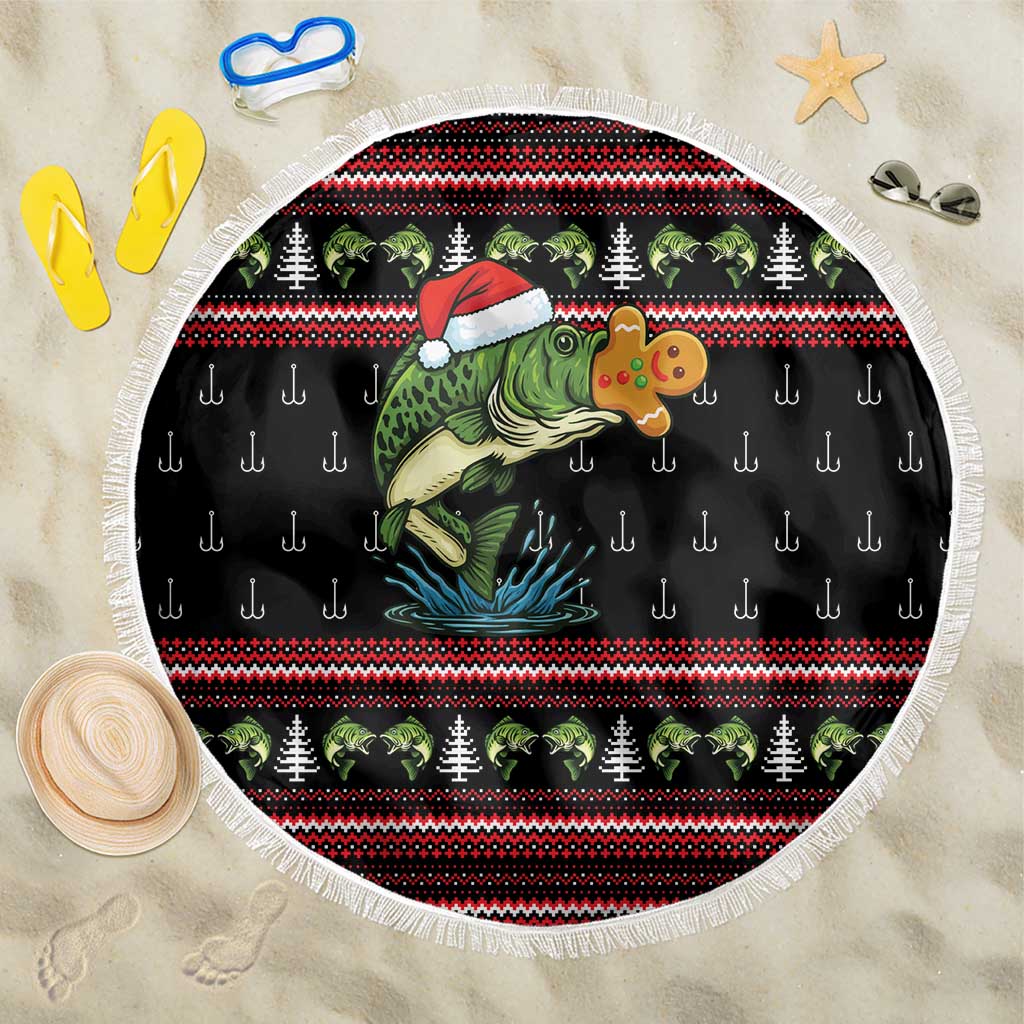 Merry Fishmas Christmas Beach Blanket Xmas Holiday Patterns - Wonder Print Shop