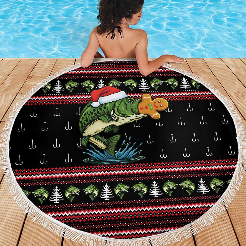 Merry Fishmas Christmas Beach Blanket Xmas Holiday Patterns - Wonder Print Shop