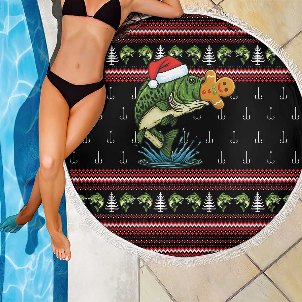 Merry Fishmas Christmas Beach Blanket Xmas Holiday Patterns - Wonder Print Shop