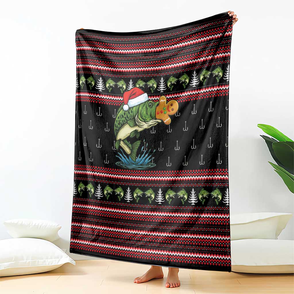 Merry Fishmas Christmas Blanket Xmas Holiday Patterns - Wonder Print Shop