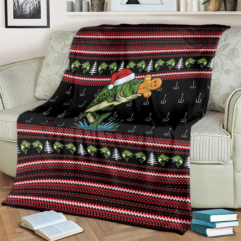 Merry Fishmas Christmas Blanket Xmas Holiday Patterns - Wonder Print Shop
