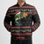 Merry Fishmas Christmas Bomber Puffer Jacket Xmas Holiday Patterns - Wonder Print Shop