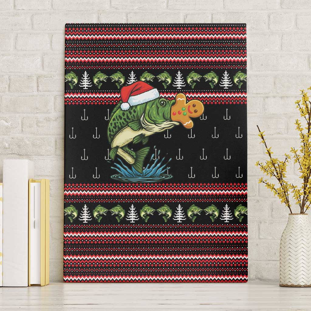 Merry Fishmas Christmas Canvas Wall Art Xmas Holiday Patterns - Wonder Print Shop