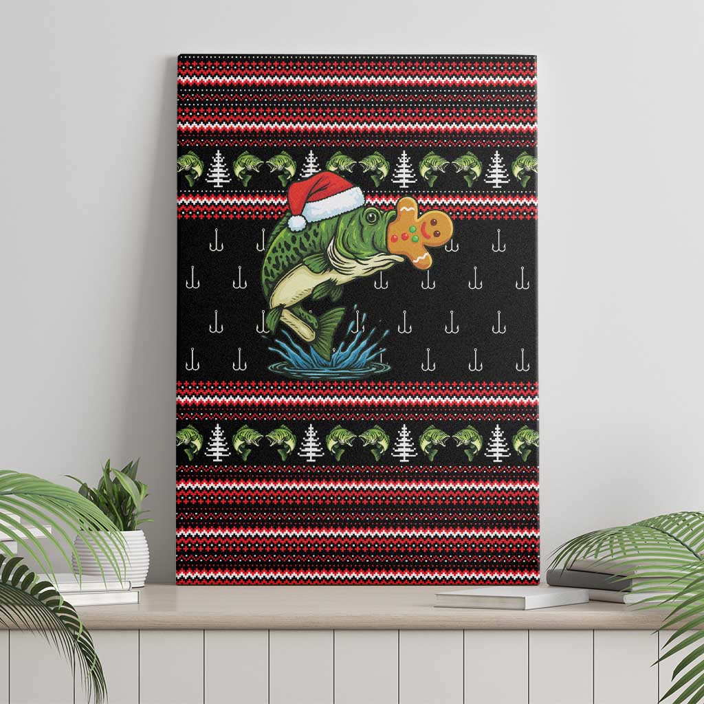 Merry Fishmas Christmas Canvas Wall Art Xmas Holiday Patterns - Wonder Print Shop