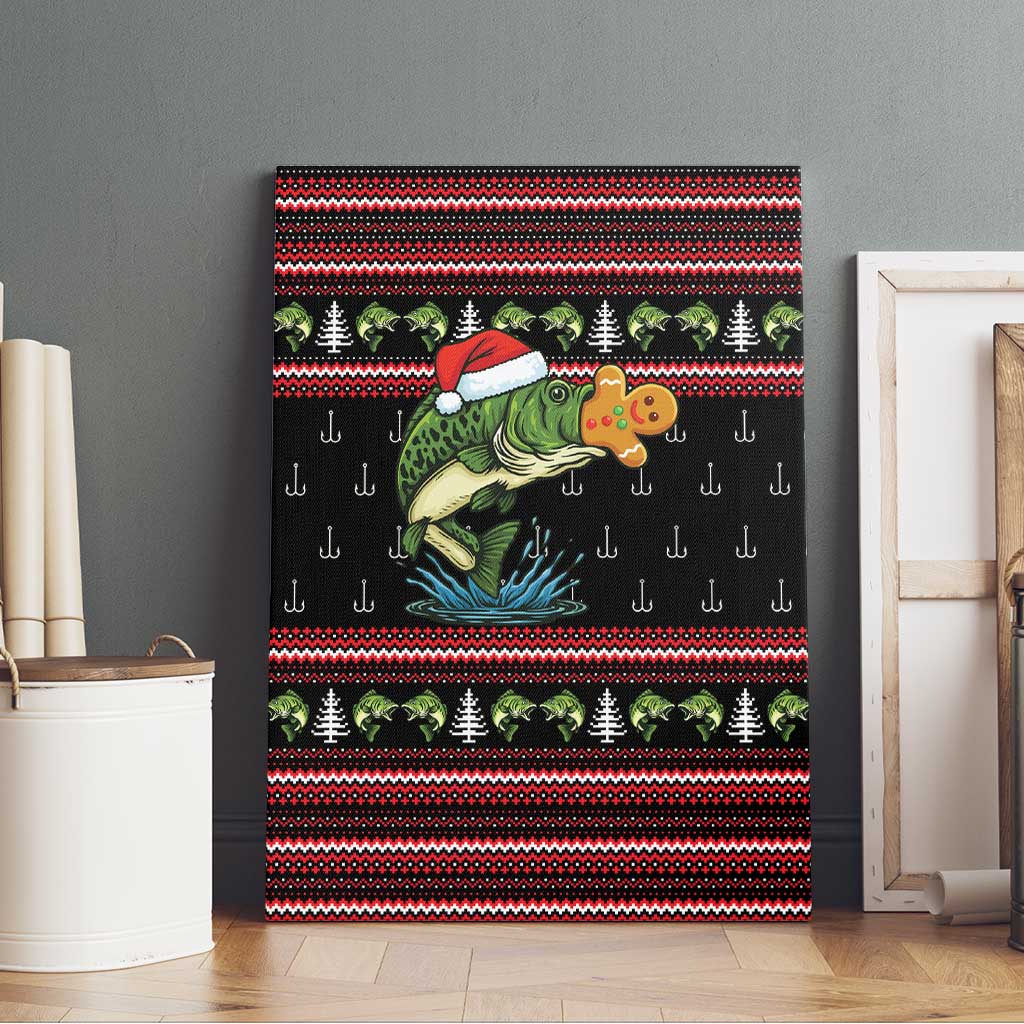 Merry Fishmas Christmas Canvas Wall Art Xmas Holiday Patterns - Wonder Print Shop