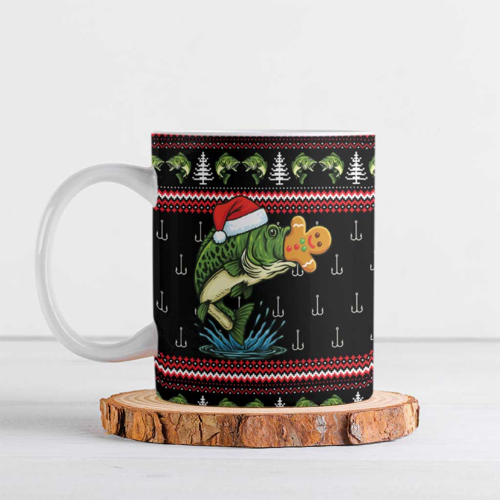 Merry Fishmas Christmas Ceramic Mug Xmas Holiday Patterns - Wonder Print Shop