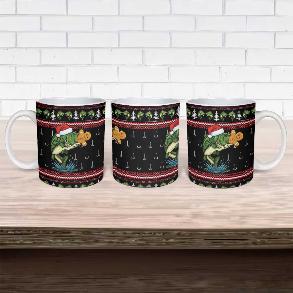 Merry Fishmas Christmas Ceramic Mug Xmas Holiday Patterns - Wonder Print Shop