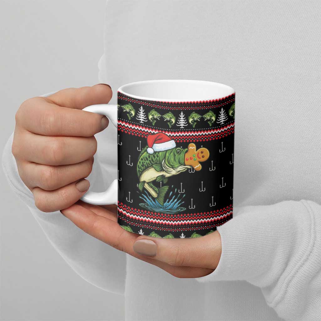 Merry Fishmas Christmas Ceramic Mug Xmas Holiday Patterns - Wonder Print Shop