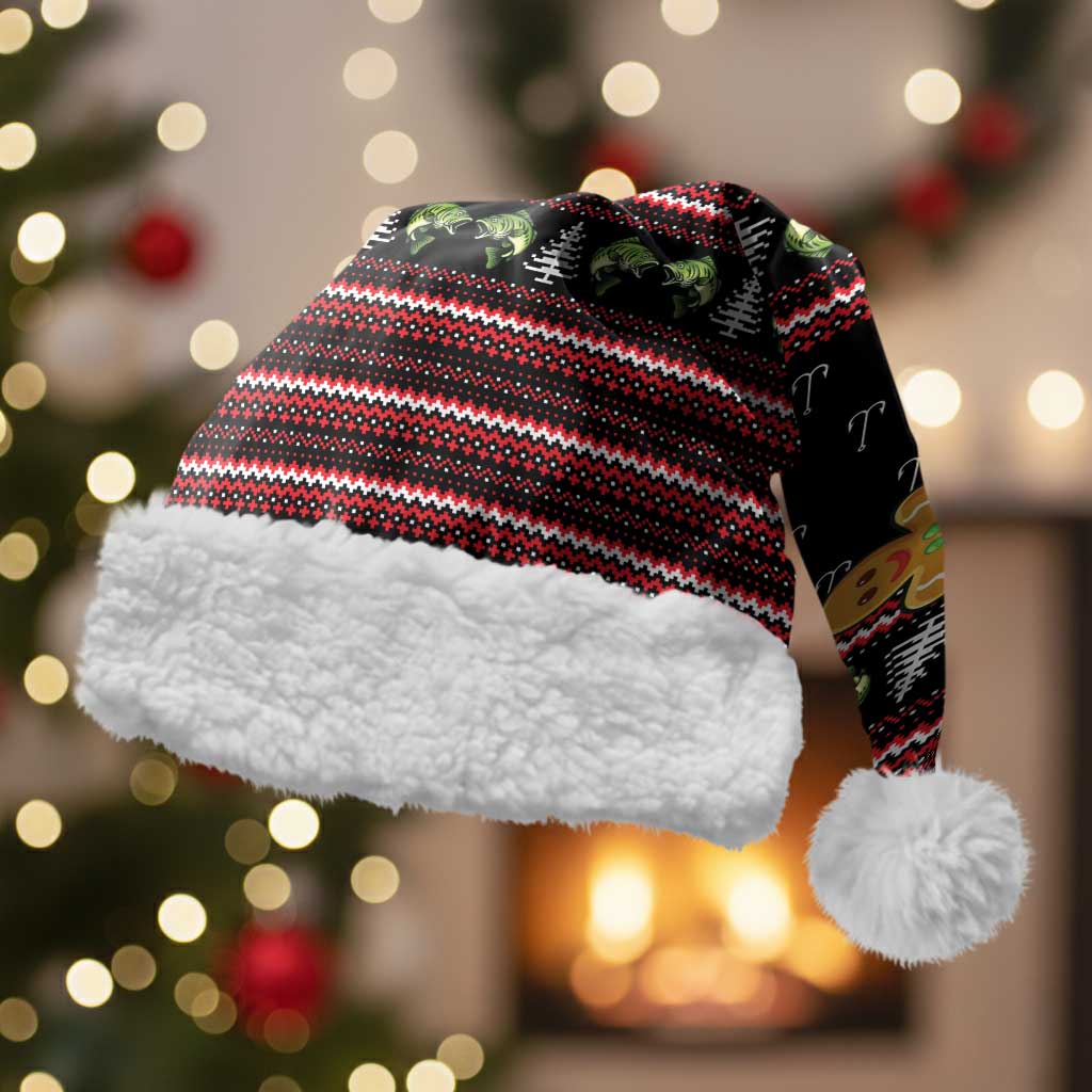 Merry Fishmas Christmas Santa Hat Xmas Holiday Patterns - Wonder Print Shop