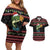 Merry Fishmas Christmas Couples Matching Off Shoulder Short Dress and Hawaiian Shirt Xmas Holiday Patterns - Wonder Print Shop