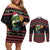 Merry Fishmas Christmas Couples Matching Off Shoulder Short Dress and Long Sleeve Button Shirt Xmas Holiday Patterns - Wonder Print Shop