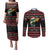 Merry Fishmas Christmas Couples Matching Puletasi and Long Sleeve Button Shirt Xmas Holiday Patterns - Wonder Print Shop