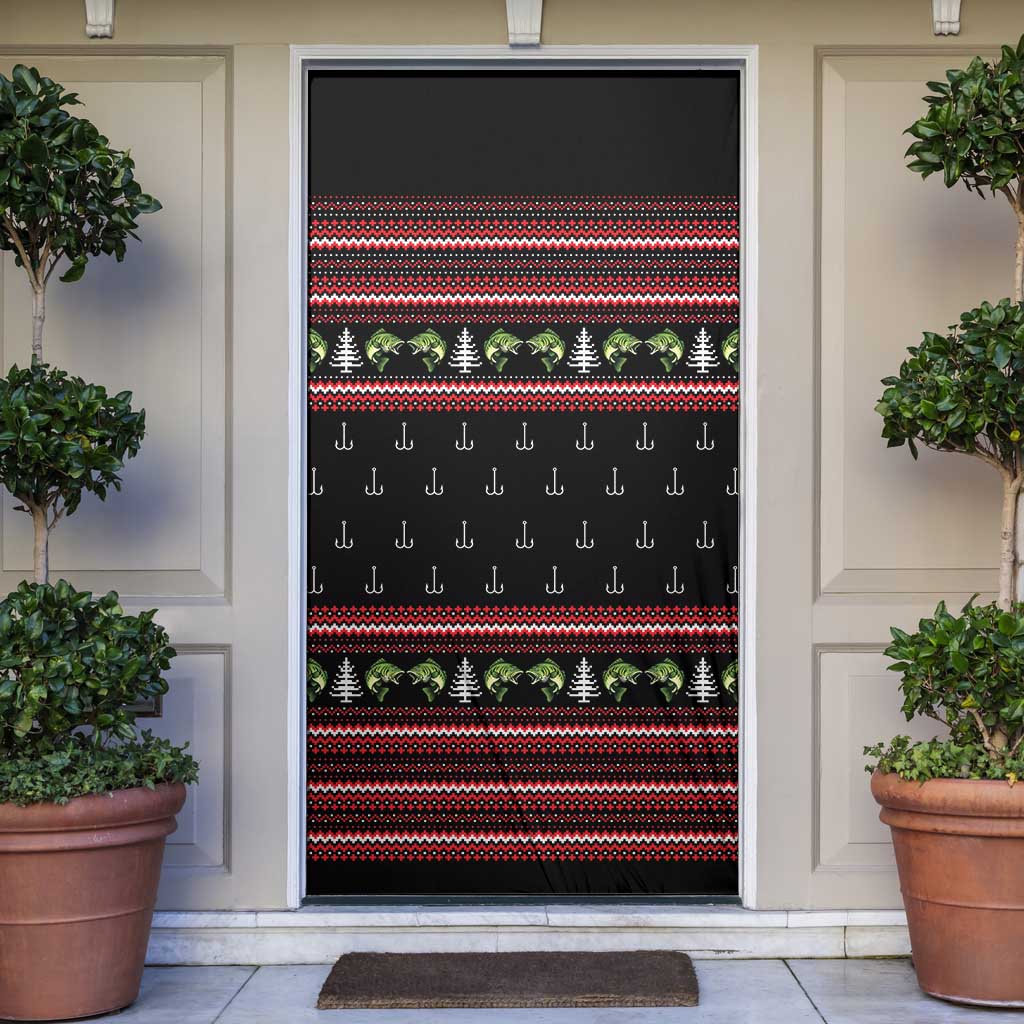 Merry Fishmas Christmas Door Cover Xmas Holiday Patterns - Wonder Print Shop