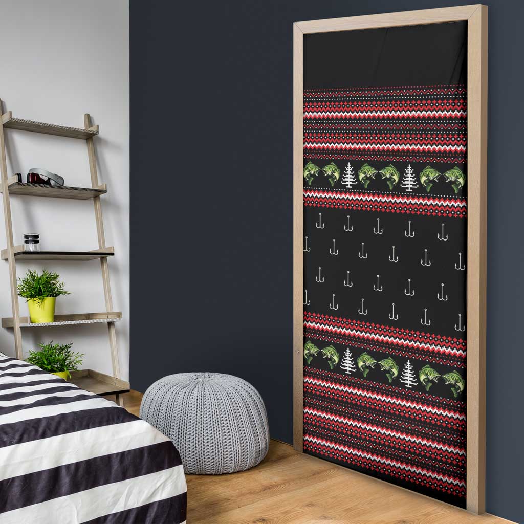 Merry Fishmas Christmas Door Cover Xmas Holiday Patterns - Wonder Print Shop