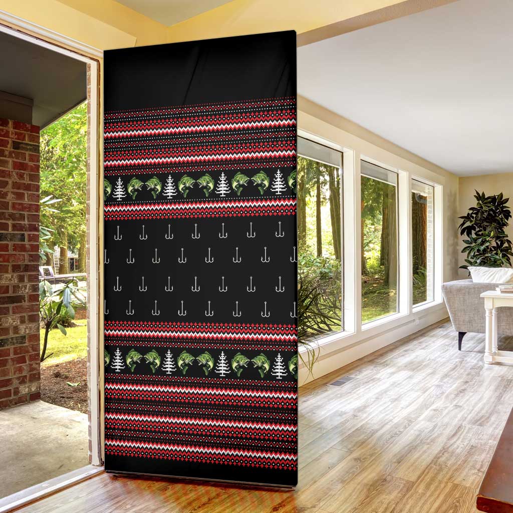Merry Fishmas Christmas Door Cover Xmas Holiday Patterns - Wonder Print Shop