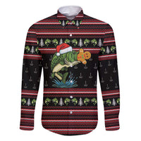 Merry Fishmas Christmas Family Matching Off Shoulder Maxi Dress and Hawaiian Shirt Xmas Holiday Patterns - Wonder Print Shop