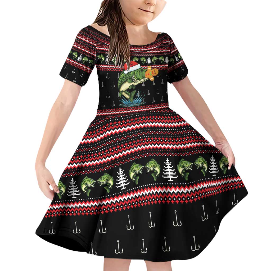 Merry Fishmas Christmas Family Matching Off Shoulder Short Dress and Hawaiian Shirt Xmas Holiday Patterns - Wonder Print Shop