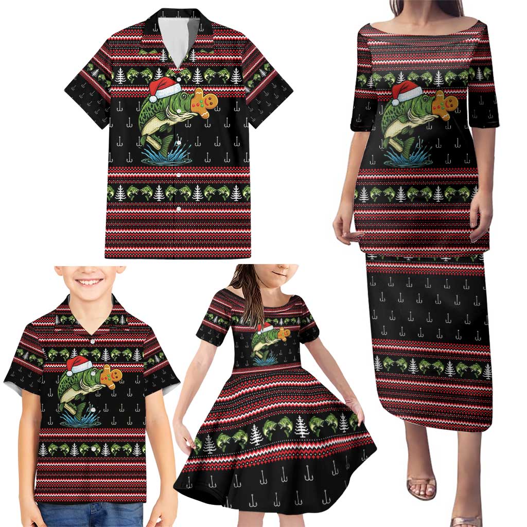 Merry Fishmas Christmas Family Matching Puletasi and Hawaiian Shirt Xmas Holiday Patterns - Wonder Print Shop