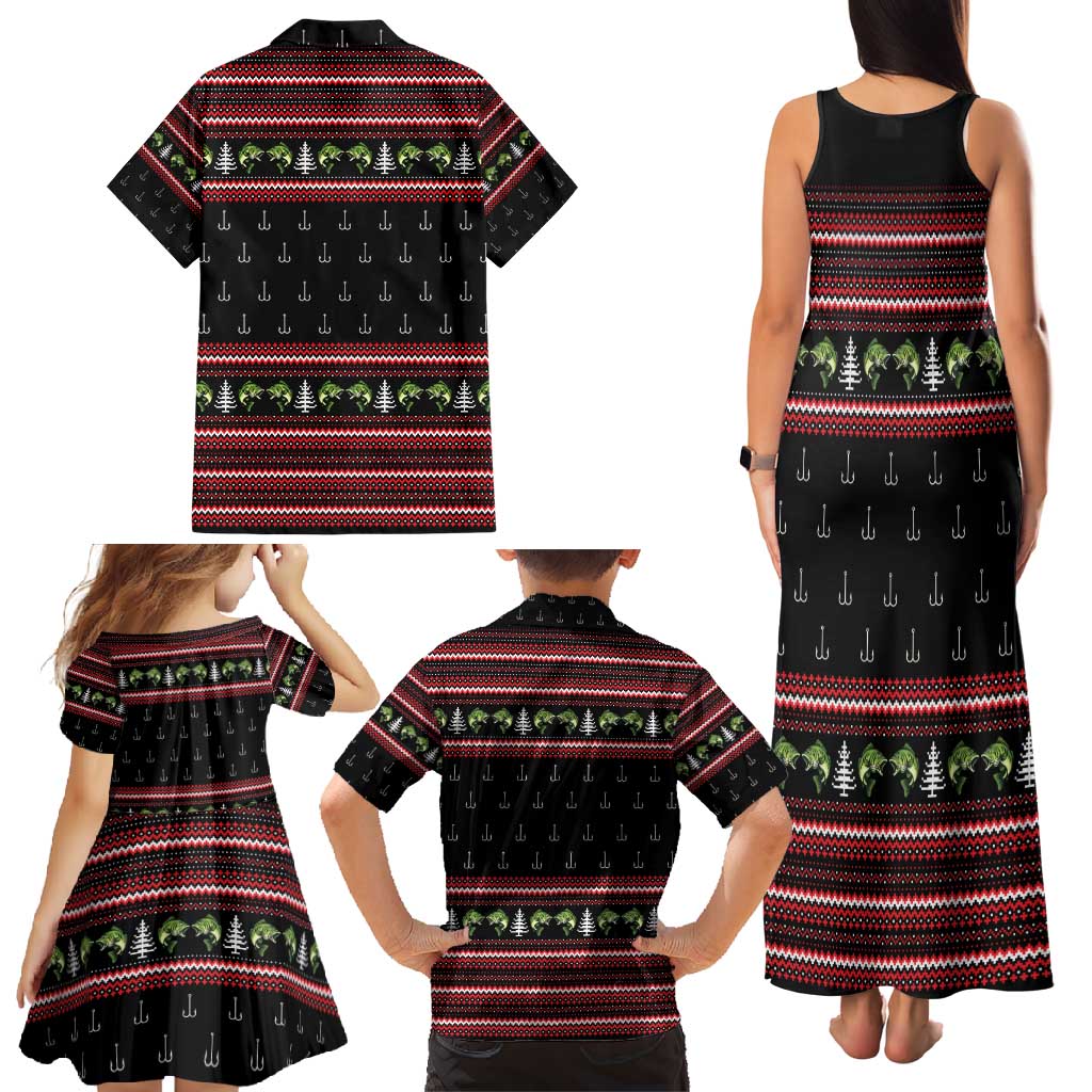 Merry Fishmas Christmas Family Matching Tank Maxi Dress and Hawaiian Shirt Xmas Holiday Patterns - Wonder Print Shop