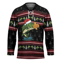 Merry Fishmas Christmas Hockey Jersey Xmas Holiday Patterns - Wonder Print Shop