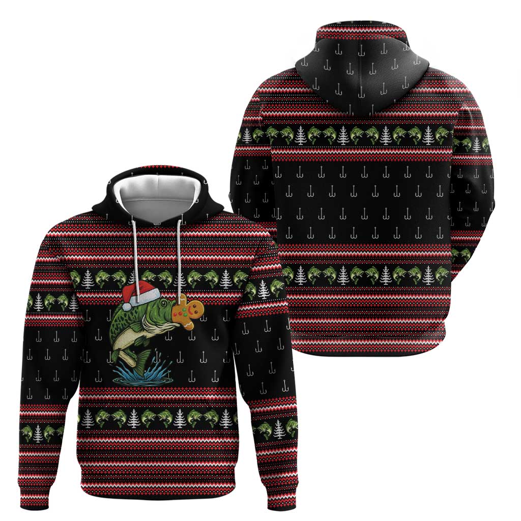 Merry Fishmas Christmas Hoodie Xmas Holiday Patterns - Wonder Print Shop