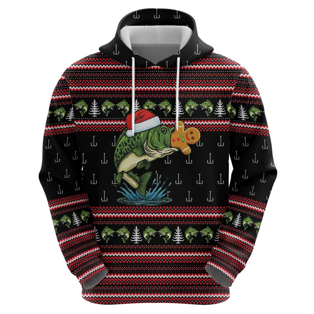 Merry Fishmas Christmas Hoodie Xmas Holiday Patterns - Wonder Print Shop