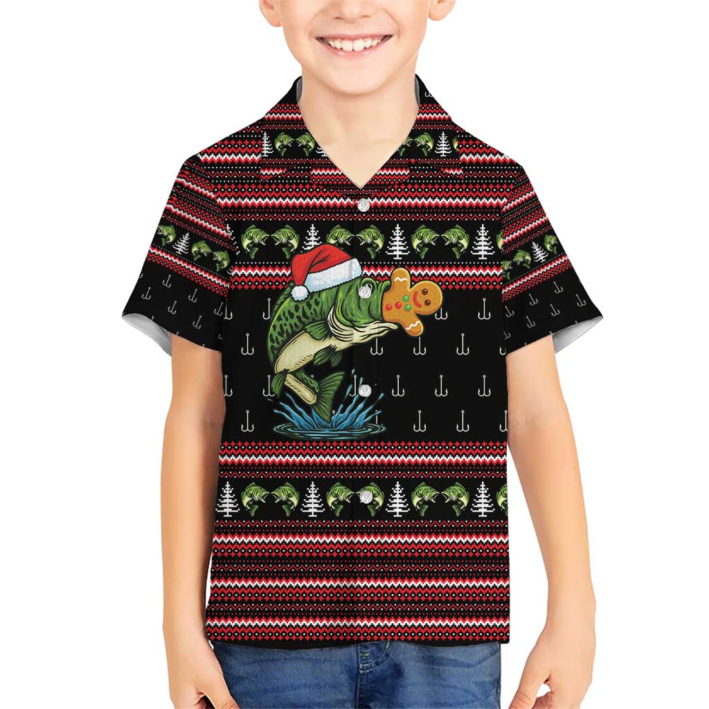Merry Fishmas Christmas Kid Hawaiian Shirt Xmas Holiday Patterns - Wonder Print Shop