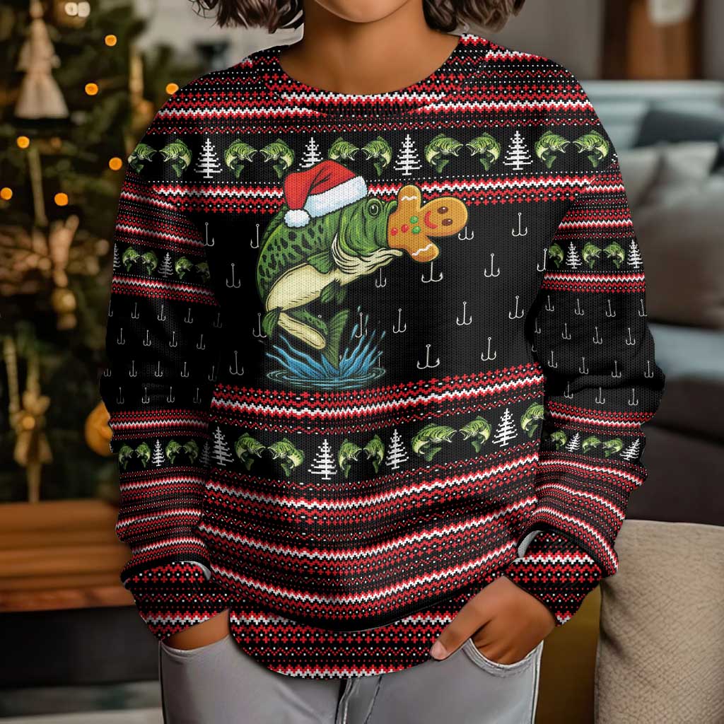 Merry Fishmas Christmas Kid Ugly Christmas Sweater Xmas Holiday Patterns - Wonder Print Shop