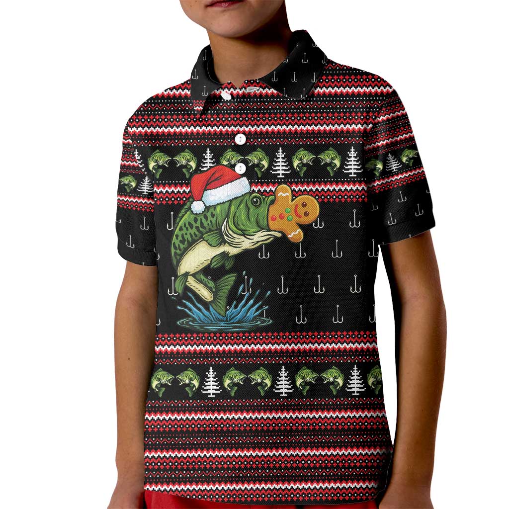 Merry Fishmas Christmas Kid Polo Shirt Xmas Holiday Patterns - Wonder Print Shop
