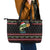Merry Fishmas Christmas Leather Tote Bag Xmas Holiday Patterns - Wonder Print Shop